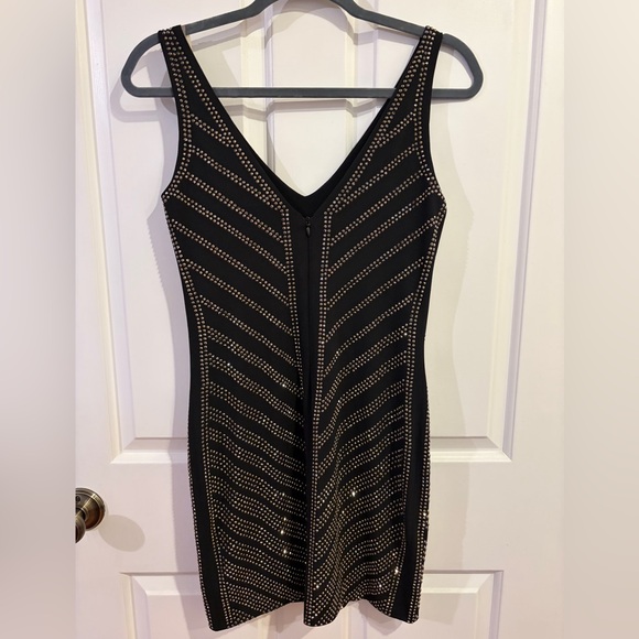 Cache Black Rhinestone Studded Mini Dress - Picture 2 of 2